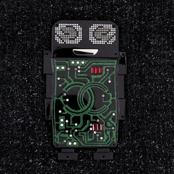 CHANEL robot Tote Bag COCO Mark Black / SilverHardware tweed unisex - Picture 9 of 10